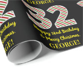 Gelukkige 32e Verjaardag & Vrolijke Kerstmis, Doua Cadeaupapier (Rol Hoek)