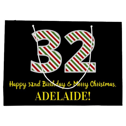 Gelukkige 32e Verjaardag & Vrolijke Kerstmis, Doua Groot Cadeauzakje (Achterkant)