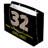 Gelukkige 32e Verjaardag & Vrolijke Kerstmis, Doua Groot Cadeauzakje (Achterkant Gekanteld)