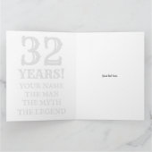 Gelukkige 32e verjaardagskaart voor vriend of part kaart (Binnen)