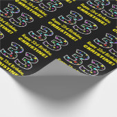 Gelukkige 33ste Verjaardag, Leuk Kleurrijk Sterren Cadeaupapier (Hoek)