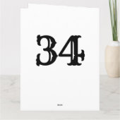 Gelukkige 34e verjaardagskaart voor vriend of part kaart (Achterkant)