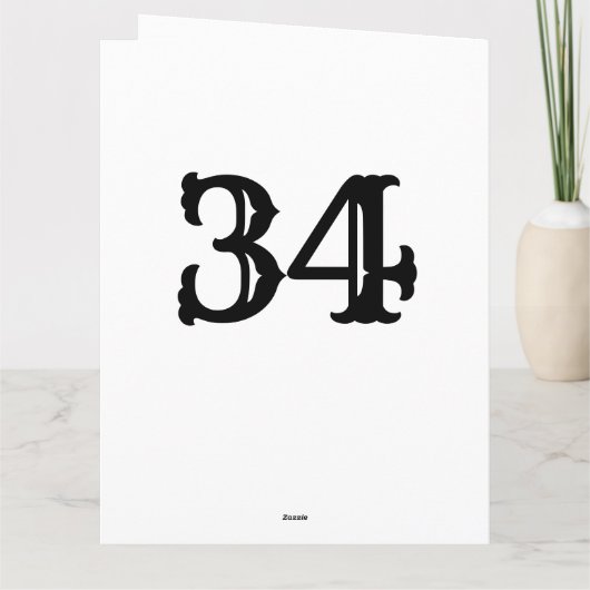 Gelukkige 34e verjaardagskaart voor vriend of part kaart (Achterkant)