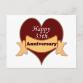 Gelukkige 35e. Verjaardag Briefkaart (Voorkant)