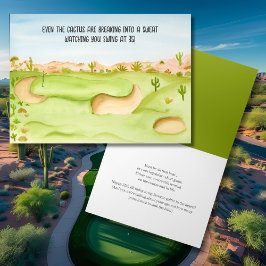Gelukkige 35e verjaardag Desert Golf Course Waterc Kaart