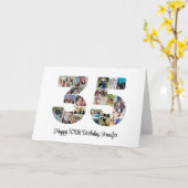 Gelukkige 35e Verjaardag Nummer 35 Aangepaste Foto Kaart (Gele Bloem)
