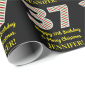 Gelukkige 37e Verjaardag & Vrolijke Kerstmis, Doua Cadeaupapier (Rol Hoek)