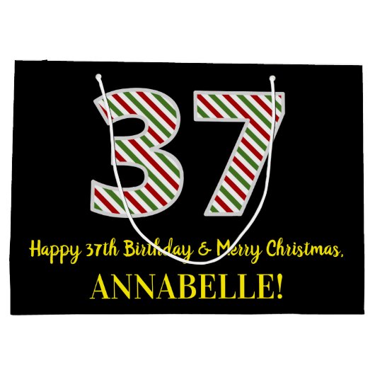 Gelukkige 37e Verjaardag & Vrolijke Kerstmis, Doua Groot Cadeauzakje (Achterkant)