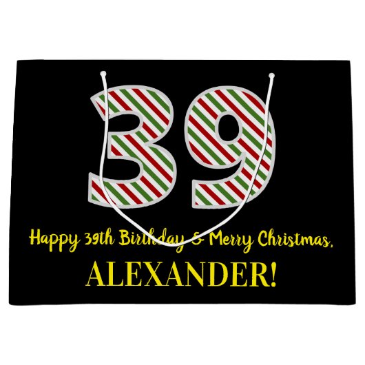 Gelukkige 39e Verjaardag & Vrolijke Kerstmis, Doua Groot Cadeauzakje (Voorkant)