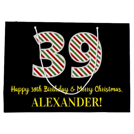 Gelukkige 39e Verjaardag & Vrolijke Kerstmis, Doua Groot Cadeauzakje (Achterkant)