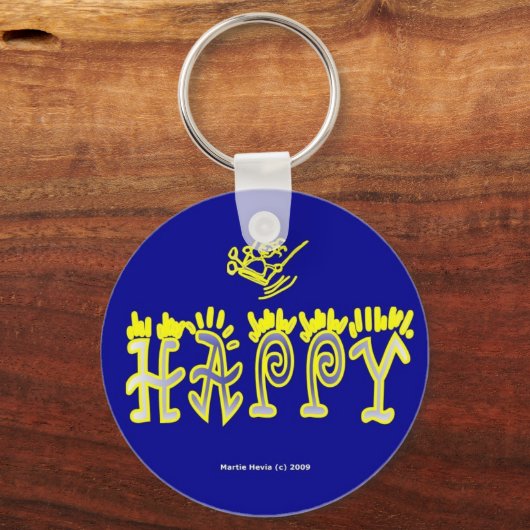 Gelukkige (3c) Sleutelhanger (Voorkant)