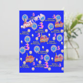 Gelukkige 3e Verjaardag Uitnodiging Verjaardag #3 (Staand voorkant)