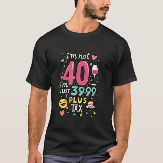 Gelukkige 40e verjaardag 40 jaar oude Bday Celebra T-shirt (Voorkant)