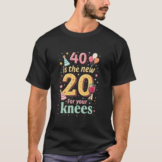 Gelukkige 40e verjaardag 40 jaar oude Bday Celebra T-shirt (Voorkant)