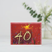 Gelukkige 40e verjaardag! briefkaart (Staand voorkant)