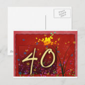 Gelukkige 40e verjaardag! briefkaart (Voorkant / Achterkant)
