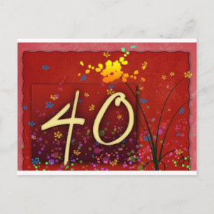 Gelukkige 40e verjaardag! briefkaart