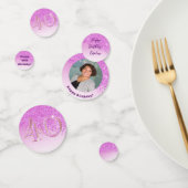 Gelukkige 40e verjaardag Chic Falling Pink Glitter Confetti (Groep)