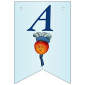 Gelukkige 40e verjaardag Elegante Apple Head Lady Vlaggetjes (Tweede vlag)