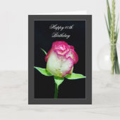 Gelukkige 40e verjaardag - enkel roos kaart (Voorkant)