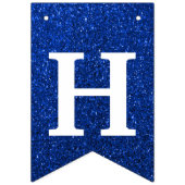 Gelukkige 40e verjaardag Foto Blue Glitter Vlaggetjes (Tweede vlag)