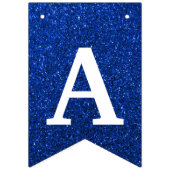 Gelukkige 40e verjaardag Foto Blue Glitter Vlaggetjes (Derde vlag)