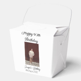 Gelukkige 40e verjaardag foto modern eenvoudig min bedankdoosjes