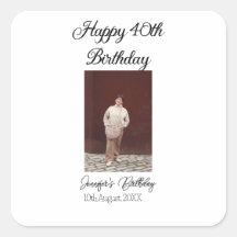 Gelukkige 40e verjaardag foto modern eenvoudig min