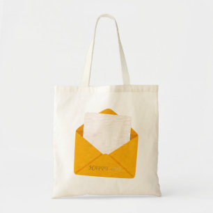 Gelukkige 40e verjaardag Gouden envelop lege notit Tote Bag