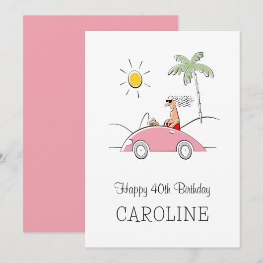 Gelukkige 40e verjaardag Grappige humoristische Ka (Voorkant / Achterkant)