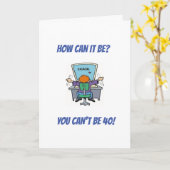 ** GELUKKIGE 40e VERJAARDAG ** KAART (Gele Bloem)