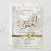 Gelukkige 40e verjaardag met gouden boog (Voorkant)