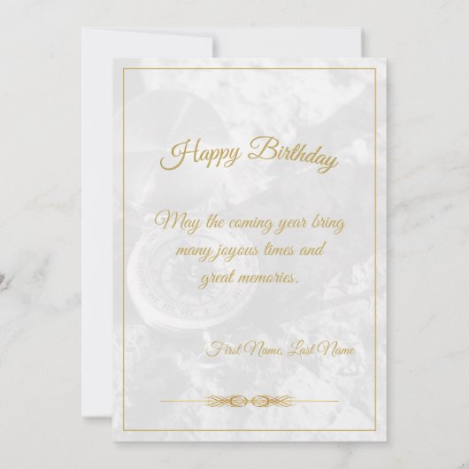 Gelukkige 40e verjaardag met gouden boog (Achterkant)