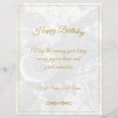 Gelukkige 40e verjaardag met gouden boog (Achterkant)