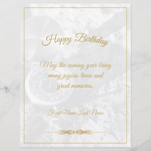 Gelukkige 40e verjaardag met gouden boog (Achterkant)