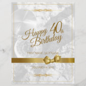 Gelukkige 40e verjaardag met gouden boog (Voorkant)