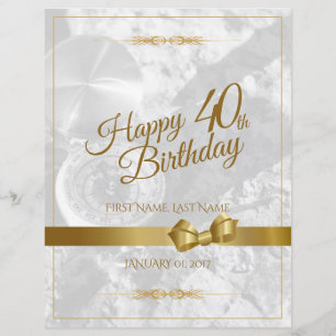Gelukkige 40e verjaardag met gouden boog