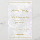 Gelukkige 40e verjaardag met gouden boog (Achterkant)