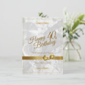 Gelukkige 40e verjaardag met gouden boog (Staand voorkant)