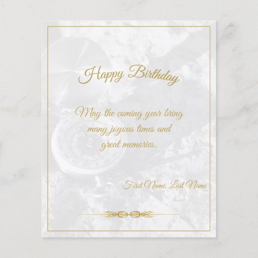 Gelukkige 40e verjaardag met gouden boog (Achterkant)