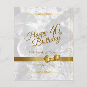 Gelukkige 40e verjaardag met gouden boog