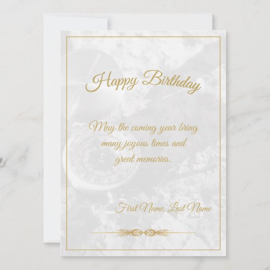 Gelukkige 40e verjaardag met gouden boog (Achterkant)