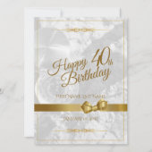 Gelukkige 40e verjaardag met gouden boog (Voorkant)