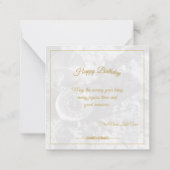 Gelukkige 40e verjaardag met gouden boog notitiekaartje (Achterkant)