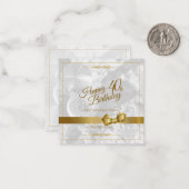Gelukkige 40e verjaardag met gouden boog notitiekaartje (Voorkant / Achterkant in situ)