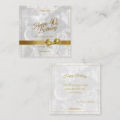 Gelukkige 40e verjaardag met gouden boog notitiekaartje (Voorkant / Achterkant)