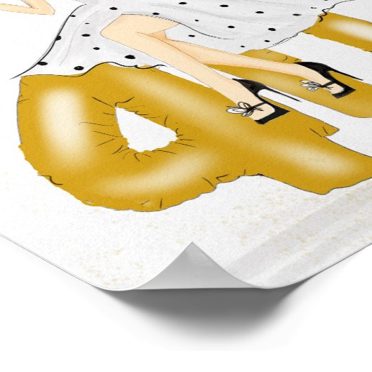 Gelukkige 40e verjaardag poster (Hoek)