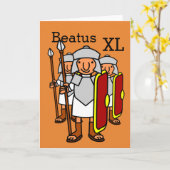 Gelukkige 40e verjaardag Romeinse Legioen Wenskaar Kaart (Gele Bloem)