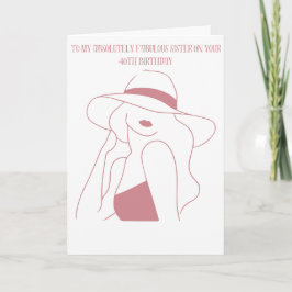 Gelukkige 40e verjaardag van mijn fantastische zus kaart