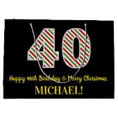 Gelukkige 40e Verjaardag & Vrolijke Kerstmis, Doua Groot Cadeauzakje (Achterkant)